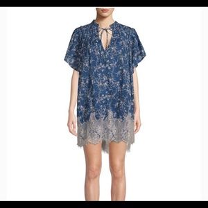 Free people marigold lace shift dress small